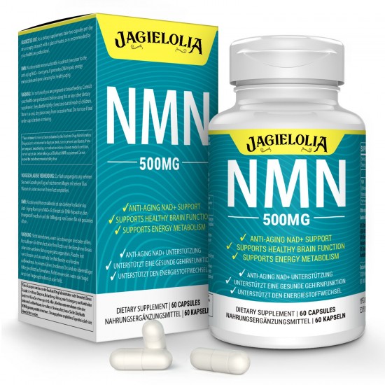 JAGlELOLIA NMN Dietary Supplement, 60 Capsules per bottle