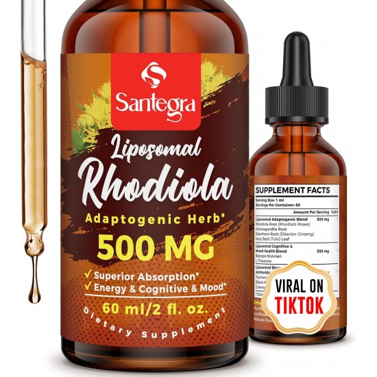 Santegra Rhodiola Dietary Supplement 57,000 MG Liposomal Active Rhodiola Root Extract