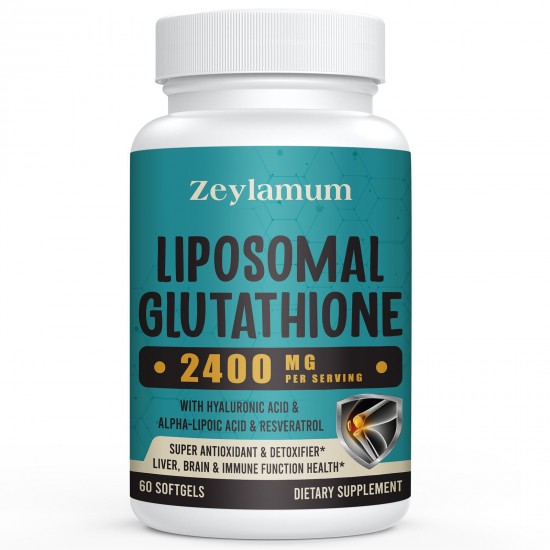 Zeylamum Liposomal Glutathione Dietary Supplement 2400mg Softgels