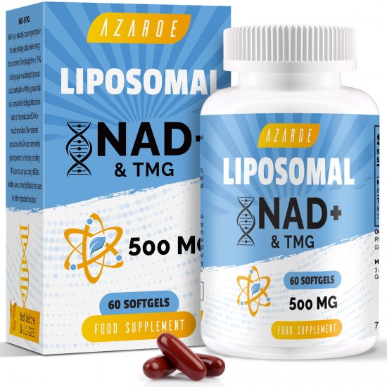 Azaroe Liposomal NAD+ Dietary Supplement Softgels 500mg with TMG 250mg